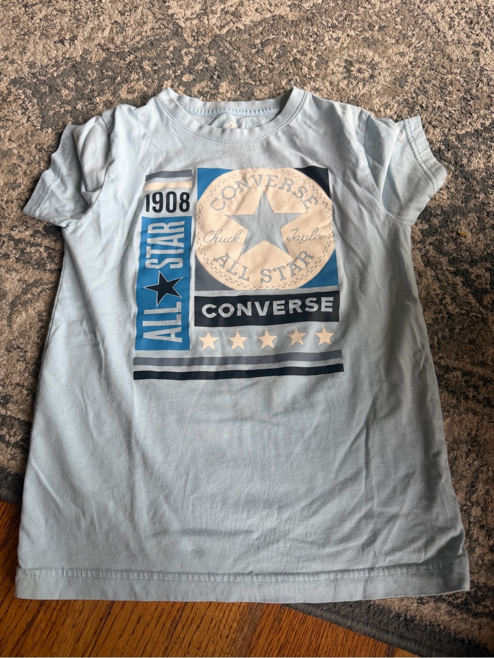 Converse Light Blue All Star Graphic Tee for Kids